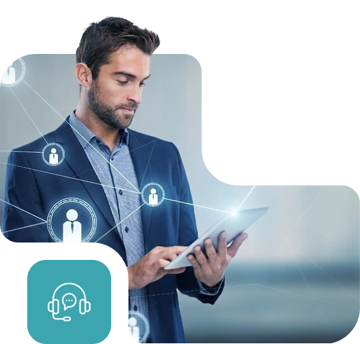 Consulting and staffing services hero illustration