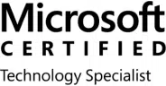 Microsoft Certified Technology Specialist (MCTS) certification badge